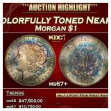 1878-s Morgan Dollar Colorfully Toned Near Top Pop