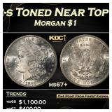 1882-s Morgan Dollar Toned Near Top Pop $1 ms67+ S