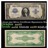 1923 $1 large size Silver Certificate Grades Selec