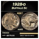 1928-d Buffalo Nickel 5c Grades ms65