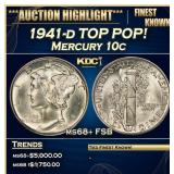 1941-d Mercury Dime TOP POP! 10c ms68+ FSB SEGS