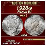 1928-s Peace Dollar $1 ms64 SEGS