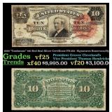 1886 Rosecrans/Hyatt $10 Red Seal Silver Certifica