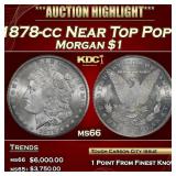 1878-cc Morgan Dollar Near Top Pop! $1 ms66 SEGS