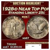 1928-d Standing Liberty Quarter Near Top Pop 25c m
