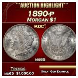 1890-p Morgan Dollar $1 ms65 SEGS