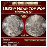 1882-p Morgan Dollar Near Top Pop $1 ms67+ SEGS