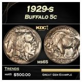 1929-s Buffalo Nickel 5c Grades ms65
