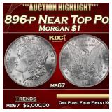 1896-p Morgan Dollar Near Top Pop! $1 ms67 SEGS