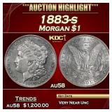 1883-s Morgan Dollar $1 au58 SEGS