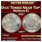 1880-cc Morgan Dollar Toned Near Top Pop $1 ms67+
