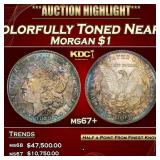 1878-s Morgan Dollar Colorfully Toned Near Top Pop