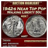 1942-s Walking Liberty Half Dollar Near Top Pop 50