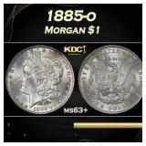 1885-o Morgan Dollar $1 Grades ms63+