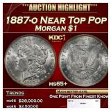 1887-o Morgan Dollar Near Top Pop $1 ms65+ SEGS