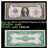 1923 $1 large size Silver Certificate Grades Selec
