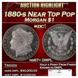 1880-s Morgan Dollar Near Top Pop $1 ms67+ DMPL SE