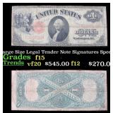 1917 $1 Large Size Legal Tender Note Grades f+ Sig