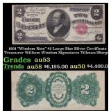1891 Tillman/Morgan $2 Large Size Silver Certifica