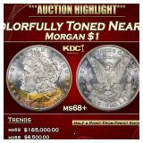 1881-s Morgan Dollar Colorfully Toned Near Top Pop