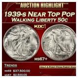 1939-s Walking Liberty Half Dollar Near Top Pop 50