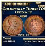 1917-p Lincoln Cent Colorfully Toned TOP POP! 1c m