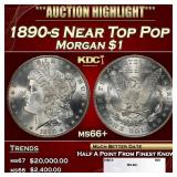 1890-s Morgan Dollar Near Top Pop $1 ms66+ SEGS