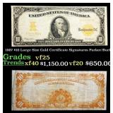 1907 Parker/Burke $10 Large Size Gold Certificate