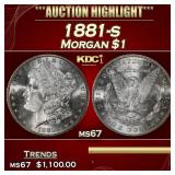 1881-s Morgan Dollar $1 ms67 SEGS