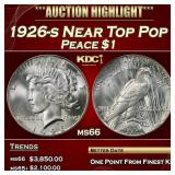 1926-s Peace Dollar Near Top Pop $1 ms66 SEGS