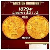 1879-p Gold Liberty Quarter Eagle $2 1/2 ms64+ SEG