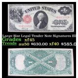 1917 $1 Large Size Legal Tender Note Grades xf+ Si