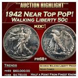 1942 Proof Walking Liberty Half Dollar Near Top Po