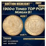 1900-o Morgan Dollar Toned TOP POP! $1 ms67+ SEGS