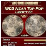 1903 Liberty Nickel Near Top Pop 5c ms66+ SEGS