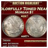 1878-s Morgan Dollar Colorfully Toned Near Top Pop