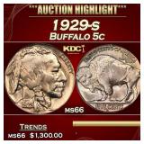 1929-s Buffalo Nickel 5c ms66 SEGS