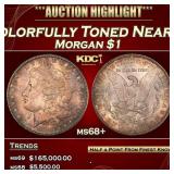 1880-s Morgan Dollar Colorfully Toned Near Top Pop