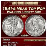 1941-s Walking Liberty Half Dollar Near Top Pop 50
