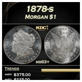 1878-s Morgan Dollar $1 Grades ms63+