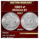 1901-p Morgan Dollar $1 ms62+ USCG