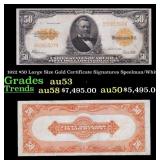 1922 Speelman/White $50 Large Size Gold Certificat