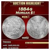 1884-s Morgan Dollar $1 ms62 USCG