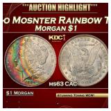 PCGS 1884-o Morgan Dollar Mosnter Rainbow Toned $1