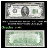 1928A $100 Green Seal Federal Reserve Note Chicago