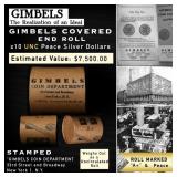 Rare A+ Level GIMBLES 10 Coin Peace UNC Dollar $1