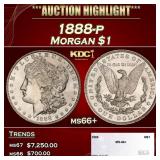 1888-p Morgan Dollar $1 ms66+ SEGS