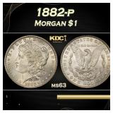 1882-p Morgan Dollar $1 Grades ms63