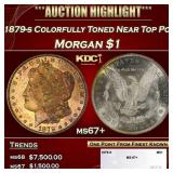 1879-s Morgan Dollar Colorfully Toned Near Top Pop