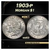 1903-p Morgan Dollar $1 Grades ms63